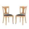 Dining Chairs-Kirkland's Home Natural And Gray Linen Dining Chairs, Set Of 2 Tan