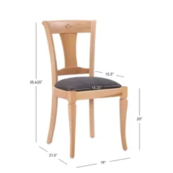 Dining Chairs-Kirkland's Home Natural And Gray Linen Dining Chairs, Set Of 2 Tan