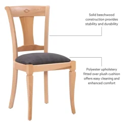 Dining Chairs-Kirkland's Home Natural And Gray Linen Dining Chairs, Set Of 2 Tan