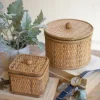 Baskets & Boxes-Kirkland's Home Natural Antique Woven 2-Pc. Box Set Brown/Tan