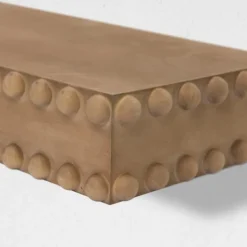 Shelves-Kirkland's Home Natural Beaded Wood Large Floating Shelf