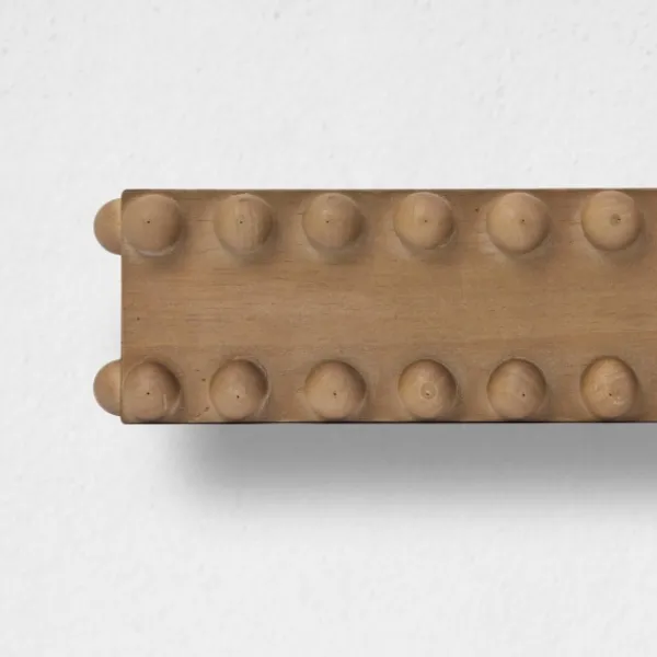 Shelves-Kirkland's Home Natural Beaded Wood Large Floating Shelf
