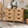 Cabinets & Sideboards-Kirkland's Home Natural Boho Rattan Weave Storage Cabinet