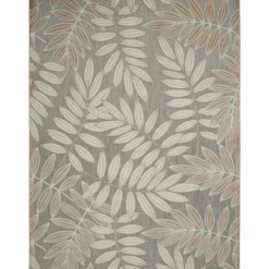 Outdoor Rugs-Kirkland's Home Natural Botanical Outdoor Area Rug, 6X9 Gray/Tan