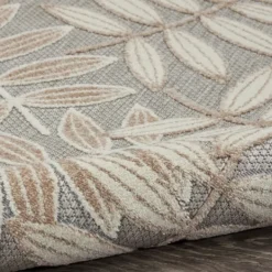 Outdoor Rugs-Kirkland's Home Natural Botanical Outdoor Area Rug, 6X9 Gray/Tan