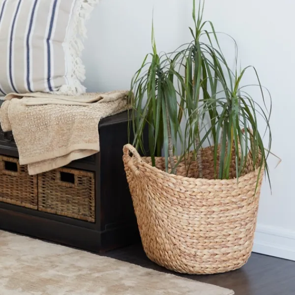 Baskets & Boxes-Kirkland's Home Natural Braided Seagrass Basket Tan
