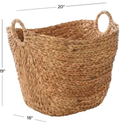 Baskets & Boxes-Kirkland's Home Natural Braided Seagrass Basket Tan