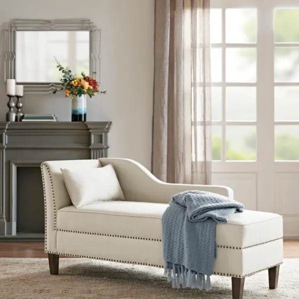 Sofas & Loveseats-Kirkland's Home Natural Brett Accent Chaise Lounge Tan