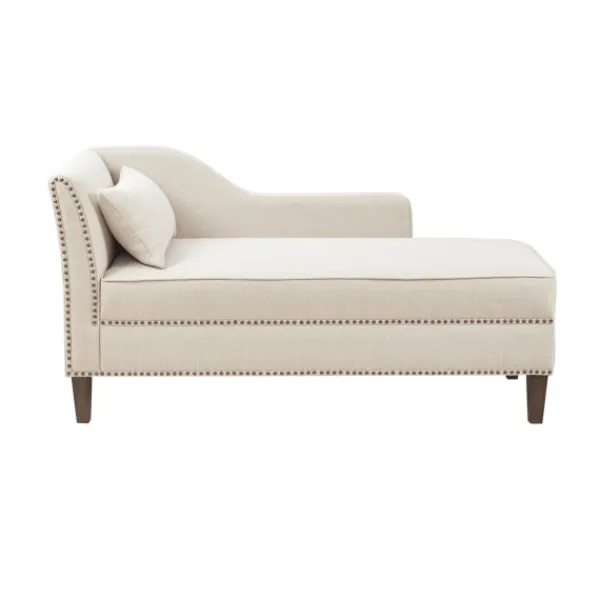 Sofas & Loveseats-Kirkland's Home Natural Brett Accent Chaise Lounge Tan