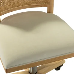 Office Furniture-Kirkland's Home Natural Cane Back Suede Office Chair