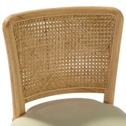 Office Furniture-Kirkland's Home Natural Cane Back Suede Office Chair