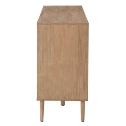 Cabinets & Sideboards-Kirkland's Home Natural Cane Wood Arched Sideboard Cabinet