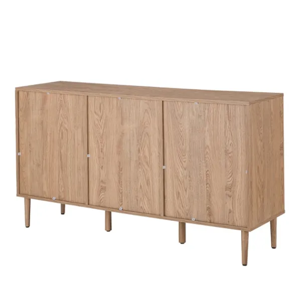 Cabinets & Sideboards-Kirkland's Home Natural Cane Wood Arched Sideboard Cabinet