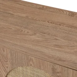 Cabinets & Sideboards-Kirkland's Home Natural Cane Wood Arched Sideboard Cabinet