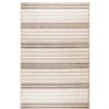 Outdoor Rugs-Kirkland's Home Natural Canva Striped Outdoor Area Rug, 4X7 Tan