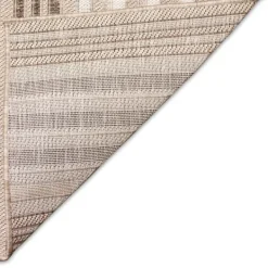 Outdoor Rugs-Kirkland's Home Natural Canva Striped Outdoor Area Rug, 4X7 Tan