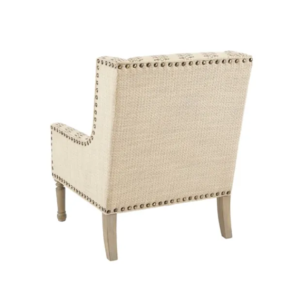 Accent Chairs-Kirkland's Home Natural Cara Stripe Accent Chair Tan