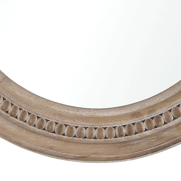Decorative Mirrors-Kirkland's Home Natural Carved Driftwood Round Wall Mirror