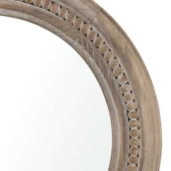 Decorative Mirrors-Kirkland's Home Natural Carved Driftwood Round Wall Mirror