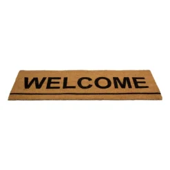 Doormats-Kirkland's Home Natural Coir Welcome Doormat Tan/Black