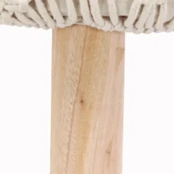 Benches & Ottomans-Kirkland's Home Natural Crochet Stool Tan/Ivory