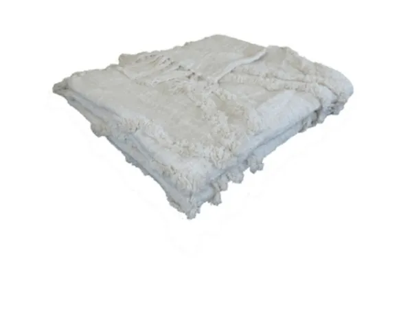 Blankets & Throws-Kirkland's Home Natural Diamond Cotton Blanket Ivory