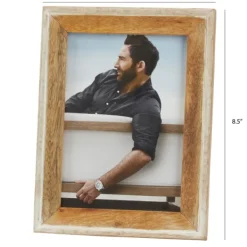 Picture Frames-Kirkland's Home Natural Distressed Picture Frame, 5X7 Tan