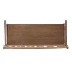 Benches & Ottomans-Kirkland's Home Natural Driftwood Fretwork Back Storage Bench Brown