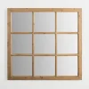 Decorative Mirrors-Kirkland's Home Natural Fir Wood Window Pane Mirror