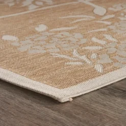 Outdoor Rugs-Kirkland's Home Natural Flamingo Indoor/Outdoor Area Rug, 5X7 Tan/White