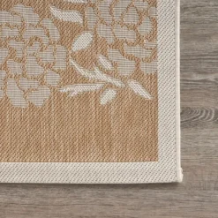 Outdoor Rugs-Kirkland's Home Natural Flamingo Indoor/Outdoor Area Rug, 5X7 Tan/White