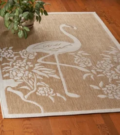 Outdoor Rugs-Kirkland's Home Natural Flamingo Indoor/Outdoor Area Rug, 5X7 Tan/White
