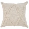 Pillows-Kirkland's Home Natural Fringe Diamond Pillow, 20 In. Tan