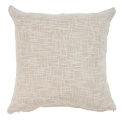 Pillows-Kirkland's Home Natural Fringe Diamond Pillow, 20 In. Tan
