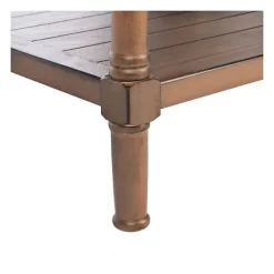 Accent & End Tables-Kirkland's Home Natural Geometric Industrial Pull Accent Table Brown