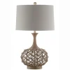 Table Lamps-Kirkland's Home Natural Hemp Rope Coastal Table Lamp White