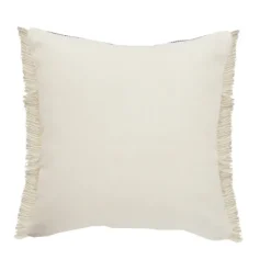 Pillows-Kirkland's Home Natural Jute Braided Stripe Throw Pillow, 20 In. Black/Tan/Ivory