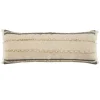 Pillows-Kirkland's Home Natural Jute Braided Stripe Lumbar Pillow Black/Tan/Ivory