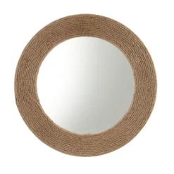 Decorative Mirrors-Kirkland's Home Natural Jute Round Wall Mirror
