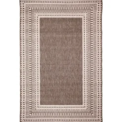 Outdoor Rugs-Kirkland's Home Natural Linear Macy Indoor/Outdoor Area Rug, 6X9 Brown