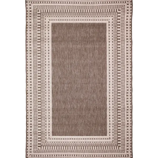 Outdoor Rugs-Kirkland's Home Natural Linear Macy Indoor/Outdoor Area Rug, 6X9 Brown