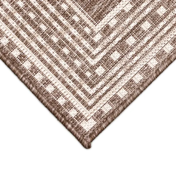 Outdoor Rugs-Kirkland's Home Natural Linear Macy Indoor/Outdoor Area Rug, 6X9 Brown