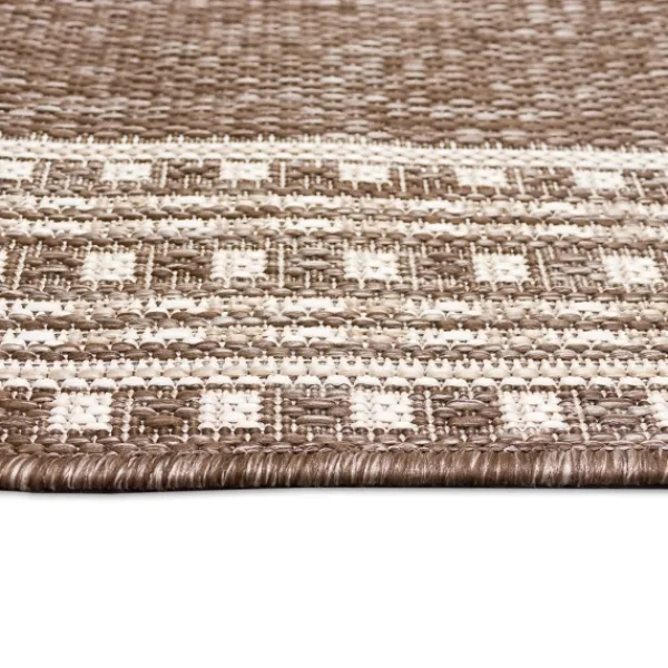 Outdoor Rugs-Kirkland's Home Natural Linear Macy Indoor/Outdoor Area Rug, 6X9 Brown