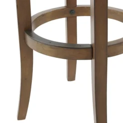 Bar Stools & Counter Height Stools-Kirkland's Home Natural Linen And Wood Bar Stool Tan