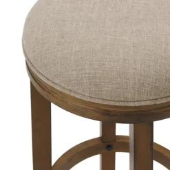 Bar Stools & Counter Height Stools-Kirkland's Home Natural Linen And Wood Bar Stool Tan