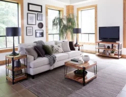 Coffee Tables-Kirkland's Home Natural Live Edge Acacia Wood Coffee Table Tan