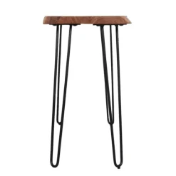 Console Tables-Kirkland's Home Natural Live Edge Hairpin Legs Console Table Tan