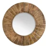 Decorative Mirrors-Kirkland's Home Natural Mango Wood Round Frame Mirror