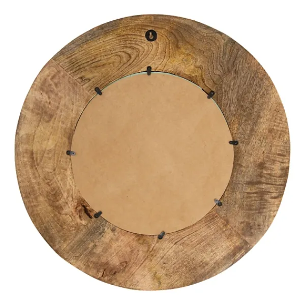 Decorative Mirrors-Kirkland's Home Natural Mango Wood Round Frame Mirror