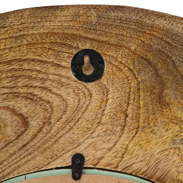 Decorative Mirrors-Kirkland's Home Natural Mango Wood Round Frame Mirror